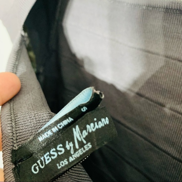 Vintage Y2K Guess Marciano dark Grey fitted bodycon mini dress small open back - Picture 5 of 5